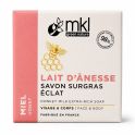 MKL Green Nature Savon Surgras au l'ait d'ânesse bio - Miel (100 g)