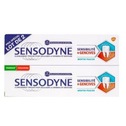 Sensodyne Dentifrice Gencive et Sensibilité Menthe Fraîche lot de 2 x 75Ml