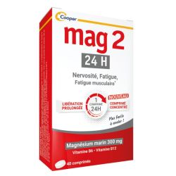Cooper Mag 2 24H nervosité, fatigue, fatigue musculaire (40 comprimés)