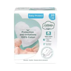 Cottony Baby Protect Protections Anti-Irritations Coton (Paquet De 20)