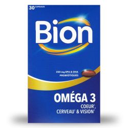 Bion 3 Oméga 3 coeur, cerveau & vision (30 capsules)