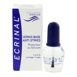 Ecrinal Ongles Vernis Base Anti-Stries protecteur au silicium, lisse & protège (10 ml)