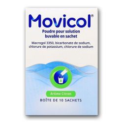 Norgine Movicol Citron Poudre pour solution buvable en sachet constipation (10 sachets)