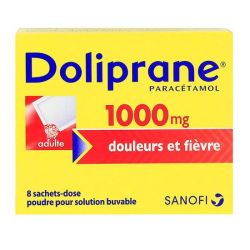 Doliprane 1000mg Poudre pour Solution buvable (8 Sachets)
