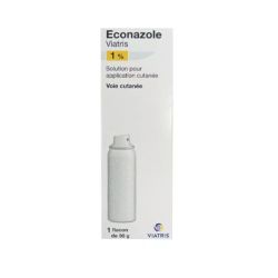 Econazole 1% Viatris Solution pour application cutanée 30G