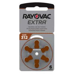 Rayovac Extra 312 Piles pour aides auditives (x6)