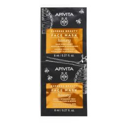 Apivita Express Beauty Masque Visage Hydratant & Nourrissant au Miel (2 x 8 ml)