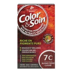 COLOR & SOIN Coloration Permanente 7C Blond Terre Cuivré