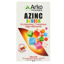Azinc Vitalite Junior 12 vitamines Comprimés à croquer Goût Cola (30)