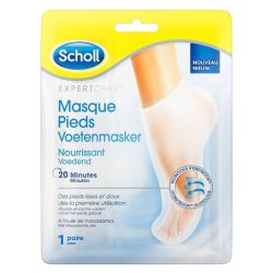 Scholl Masque Pieds Nourrissant Hydratant Macadamia Peaux Sèches (1 paire)