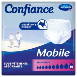 Confiance Mobile Sous-vêtements absorbants jetables 10 Gouttes (taille XL, x14)