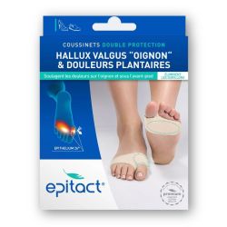 Epitact Coussinets Double Protection Hallus Valgus et Douleurs Plantaires (Taille L)