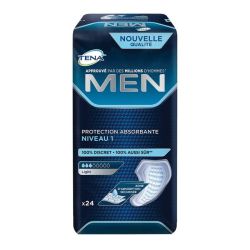 Tena Men Protection Absorbante Niveau 1 fuites urinaires légères à modérées (x24)