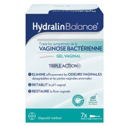Hydralin Balance Gel Vaginal traitement des symptômes de la vaginose bactérienne (7 x 5 ml)