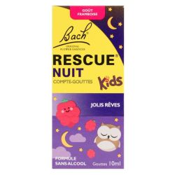 Bach Rescue Nuit Kids Framboise apaisant, sommeil paisible (10 ml)