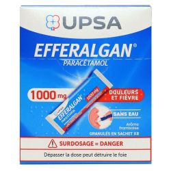 EfferalganStix paracétamol 1000 mg arôme fruits rouges (8 sachets)