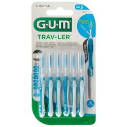 GUM Trav-Ler Brossettes interdentaires réutilisables bleues 1,6 mm (x6)
