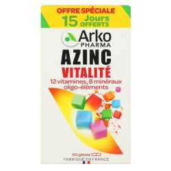 Azinc Vitalité  XL 12 Vitamines 8 Minéraux Adultes (150 gélules)