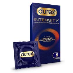 Durex Intensity préservatifs sans latex, plus de chaleur corporelle partagée (x5)