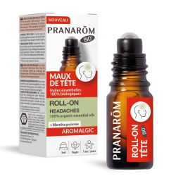 Pranarôm Aromalgic Roll-On Maux de Tête Bio (5 ml)