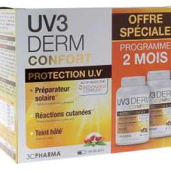 3C Pharma UV3 Derm Comfort Protection UV (2 x 60 Gélules)