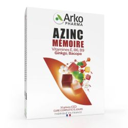 Arkopharma Azinc Mémoire fatigue & énergie, moral, mémoire (30 gélules)