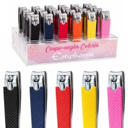 Estipharm Coupe-Ongles Coloré grand modèle avec manche silicone (x1)