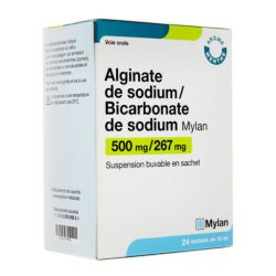 Alginate de sodium / Bicarbonate de sodium 500 mg/267mg x24 sachets