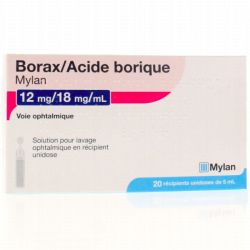 Borax Acide Borique Viatris Solution Ophtalmique 5Ml x20