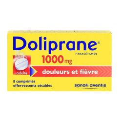 Doliprane 1000Mg Comprimés Effervescents sécables x8