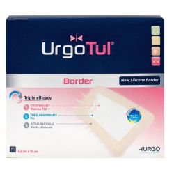 UrgoTul Border Pansement hydrocellulaire lipidocolloïde 6,5 x 10 cm (x10)
