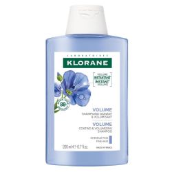 Klorane Volume Shampoing gainant et volumisant au Lin bio (200 ml)
