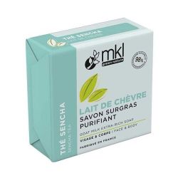 MKL Green Nature Savon Surgras Purifiant au Lait de Chèvre bio - Thé Sencha (100 g)