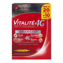 Forté Pharma Vitalité 4G Dynamisant coup de fouet naturel (20 ampoules + 10 offertes)