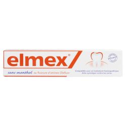 Elmex Dentifrice Anti-Caries Sans Menthol Compatible Homéopathie 75Ml