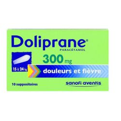 Doliprane 300Mg Suppositoires x10