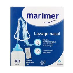 Marimer Kit d'Irrigation lavage nasal rhume, rhinite, sinusite, ronflements (x1)