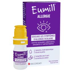 Eumill Allergie Gouttes oculaires lubrifiantes, apaisantes et antioxydantes (10 ml)
