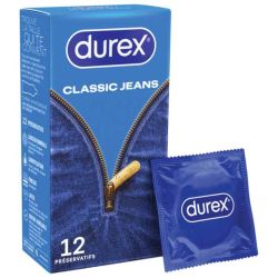 Durex Préservatifs Classic Jeans forme anatomique avec réservoir (x12)