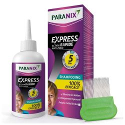 Paranix Express Shampooing anti-poux action rapide 5 minutes (300 ml + peigne)