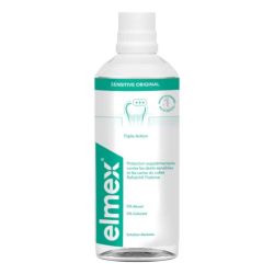 Elmex Bain de Bouche Sensitive triple action dents sensibles, haleine fraîche (400 ml)