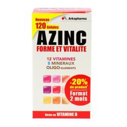 Azinc Forme Vitalité 120 Gélules