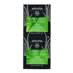 Apivita Express Beauty Masque Visage hydratant & rafraîchissant à l'aloe (2 x 8 ml)