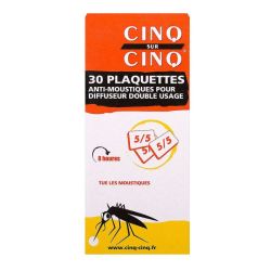 Plaquette Recharge Diffuseur 30 anti-moustiques