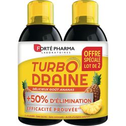 Turbodraine Draineur Minceur à boire Ananas (2 x 500 ml)