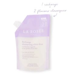 La Rosée Recharge pour Shampoing Ultra Doux à la kératine végétale & graines de lin bio (400 ml)