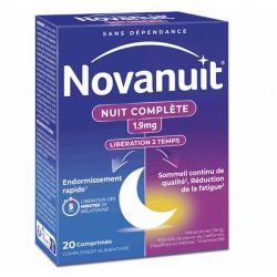 Novanuit Nuit Complète 1,9 mg libération en 2 temps (20 comprimés)