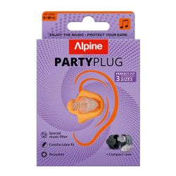 Alpine PartyPlug Bouchons d'oreilles avec filtre musique pour festivals transparent (1x)