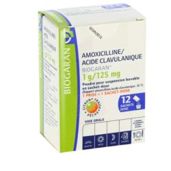 AMOXICILLINE/ACIDE CLAVULANIQUE 1G/125Mg (12 sachets)