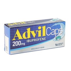 Advil AdvilCaps Ibuprofène 200 mg maux de têtes, états grippaux, douleurs & règles douloureuses (16 capsules)